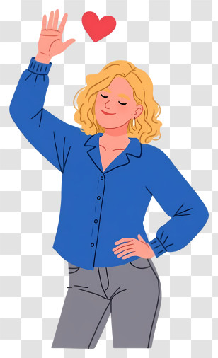 Woman Holding A Heart - Dancing Woman With Heart And Pose Transparent PNG