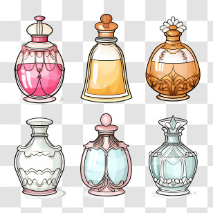Perfume Bottle - Elegant Decorative Perfume Bottle Collection Transparent PNG