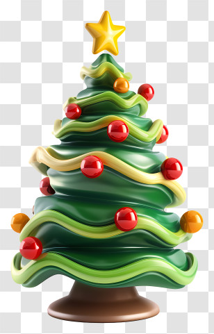 Christmas Tree - Decorated Christmas Tree Transparent PNG