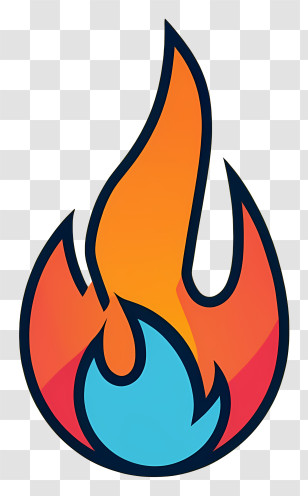 Cartoon - Colorful Fire Flame Transparent PNG