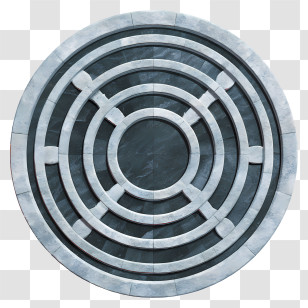 Stone Top View - Circular Stone Maze Design Transparent PNG