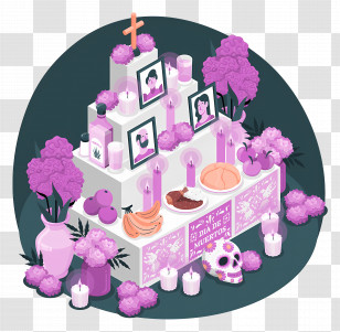 Altar - Purple Day Of The Dead Altar Transparent PNG