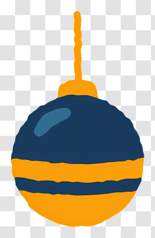 Blue And Yellow Object - Blue And Orange Christmas Ornament Design Transparent PNG