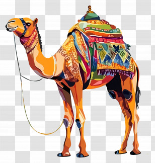 Pushkar Camel Fair - Colorful Decorative Camel Transparent PNG