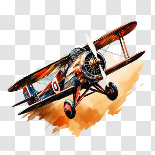 National Aviation Day
 - Vintage Biplane Transparent PNG