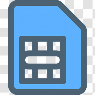 Phone Memory - Blue SIM Card Icon Transparent PNG