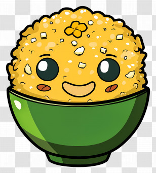 Smiling Rice Bowl - Happy Smiling Rice Bowl Art Transparent PNG