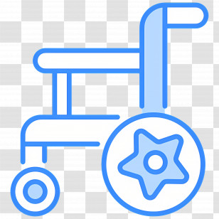 Wheelchair - Blue Wheelchair For Mobility Aid Transparent PNG