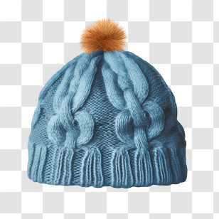 Knitted Hat
 - Cozy Blue Knitted Hat Transparent PNG
