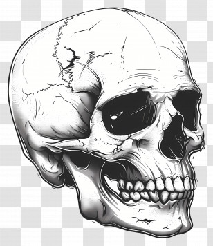 Skull - Detailed Skull Artwork For Anatomy And Halloween Themes Transparent PNG