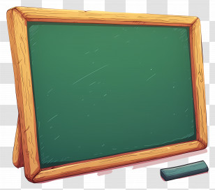 Green Chalkboard - Green Chalkboard With Chalk Transparent PNG