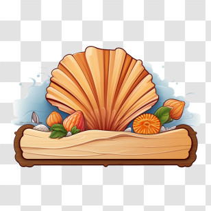 Seashell - Beautiful Seashell Display In Wooden Box Transparent PNG