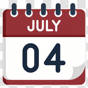 Calendar - July 4th Calendar Transparent PNG