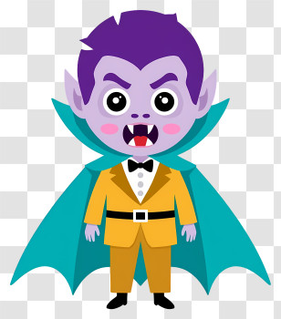 Halloween Dracula - Vampire Child In Costume Transparent PNG