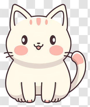 Cat - Cute Cartoon Cat Transparent PNG