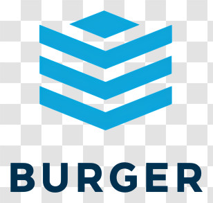 Burger Logo - Minimal Blue Burger Logo Transparent PNG