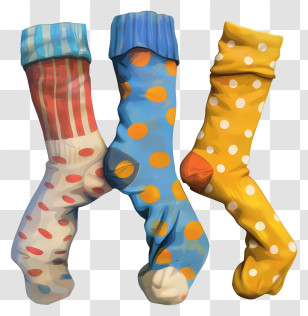 Lots Of Socks - Colorful Socks With Patterns Transparent PNG