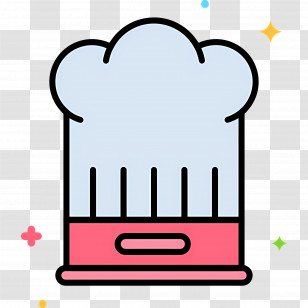 Chef Hat - Chef Hat Icon With Colorful Accents Transparent PNG