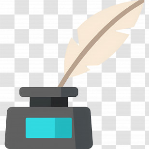 Feather Ink - Vintage Ink And Quill Transparent PNG