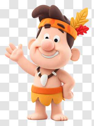 Thanksgiving Fred Flintstone - Friendly Caveman Boy Cartoon Character Transparent PNG