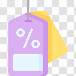 Price Tag - Purple Discount Tag With Percentage Sign Transparent PNG