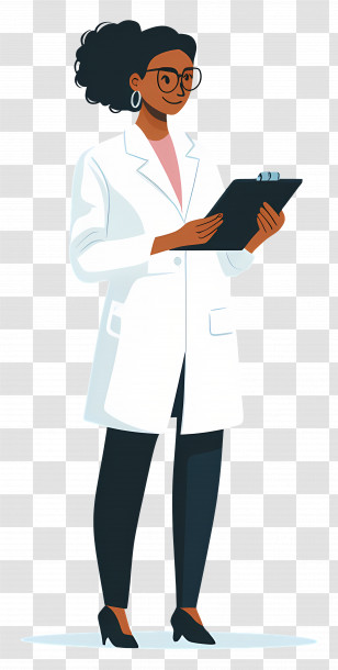 Woman Scientist - Scientist Character With Clipboard Transparent PNG