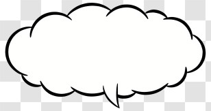 Text Box - Blank Speech Bubble Outline Design For Dialogue Or Text Transparent PNG