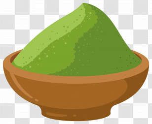 Matcha Powder - Bowl Of Green Powder For Natural And Healthy Living Illustration Transparent PNG