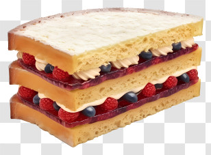 Classic Victoria Sandwich - Delicious Fruit Sandwich Transparent PNG
