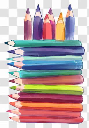 Colorful Pencils - Collection Of Colorful Drawing Pencils Transparent PNG