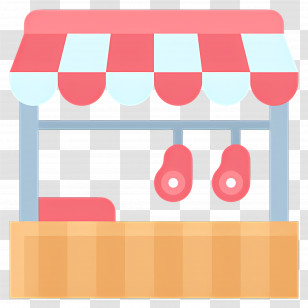 Market Stall - Market Stall With Awning Transparent PNG