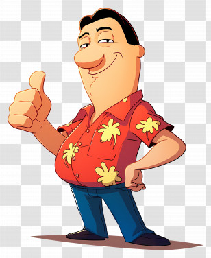 Glenn Quagmire - Cartoon Character Giving Thumbs Up Transparent PNG