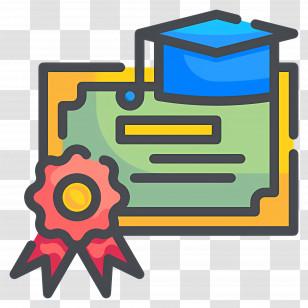 Academic Certificate - Graduation Certificate With Cap Transparent PNG