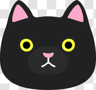 Black Cat - Black Cat Illustration Transparent PNG