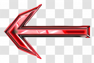 Red Arrow Symbol - Red Leftward Arrow Transparent PNG
