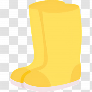 Rain Boot - Yellow Rain Boots Illustration Transparent PNG