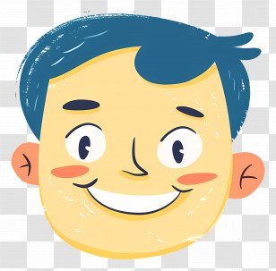 Smiling Face - Smiling Cartoon Face Transparent PNG