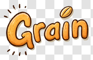 Grain Logo - Grain Text With Wheat Illustration Transparent PNG