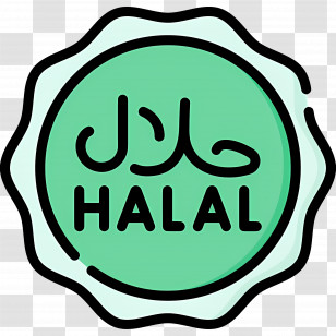 Halal Logo - Halal Certification Logo On Green Background Transparent PNG