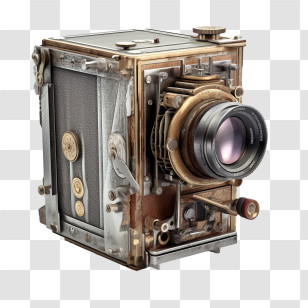 Vintage Camera - Vintage Camera With Lens Transparent PNG