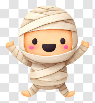 Cute Cartoon Mummy - Adorable Mummy Kid Costume Transparent PNG
