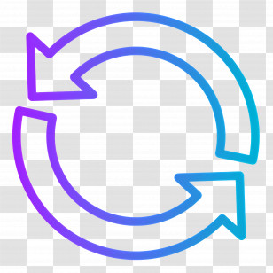Circular Arrow - Gradient Circular Refresh Arrows Transparent PNG