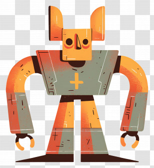 Old Retro Robot - Mechanical Robot Illustration Transparent PNG
