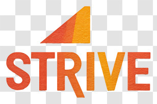 Strive Logo - STRIVE Orange Triangle Logo Transparent PNG
