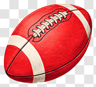 American Football - Red Football Transparent PNG