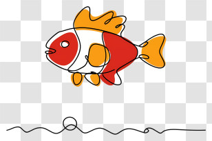 Cartoon Fish - Colorful Fish Drawing Transparent PNG