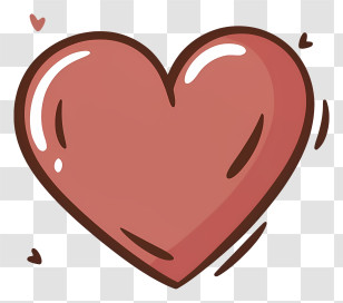 Cartoon - Heart Doodle With Decorative Accents Transparent PNG
