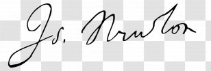 PhilosophiÃ¦ Naturalis Principia Mathematica Scientist Newton's Laws Of Motion Signature Physicist - Line Art - Isaac Newton Transparent PNG