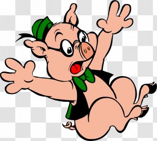 Pig Falling Up A Hill Clip Art - Tree Transparent PNG