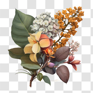 Hand Painted Champa
 - Elegant Bouquet Of Flowers Illustration Transparent PNG